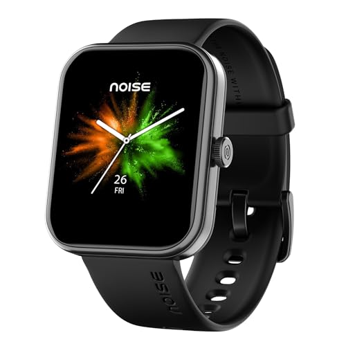 Noise Pulse 2 Max 1.85' Display, Bluetooth Calling Smart Watch, 10 Days Battery, 550 NITS Brightness, Smart DND, 100 Sports Modes, Smartwatch for Men and Women (Jet Black)
